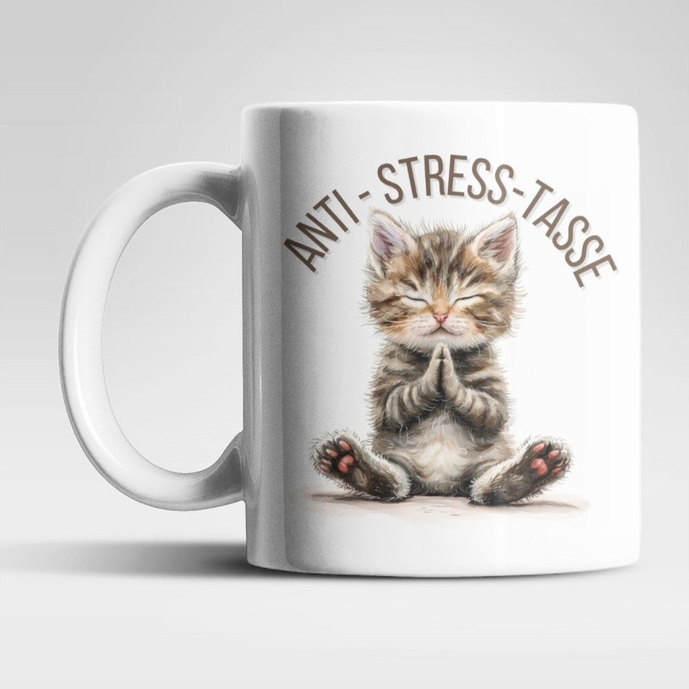 WS-Trend Tasse Anti Stress Baby Katze Kätzchen Kaffeetasse Teetasse Geschenkidee, Keramik Bild 1