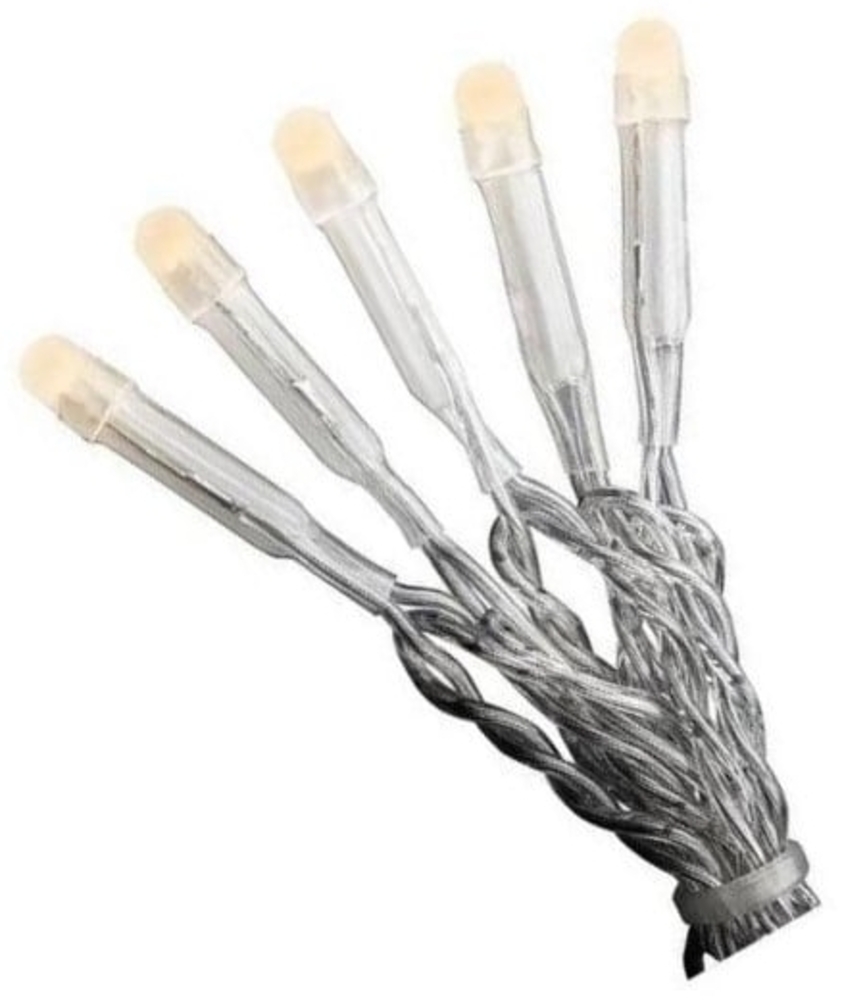 Micro LED Lichterkette - gefrostet - 100 bernsteinfarbene LED - L: 6,93m - transp. Kabel - Indoor Bild 1