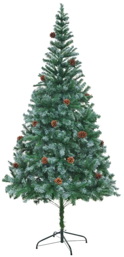 vidaXL Künstlicher Weihnachtsbaum mit Tannenzapfen 210 cm 60179 Bild 1