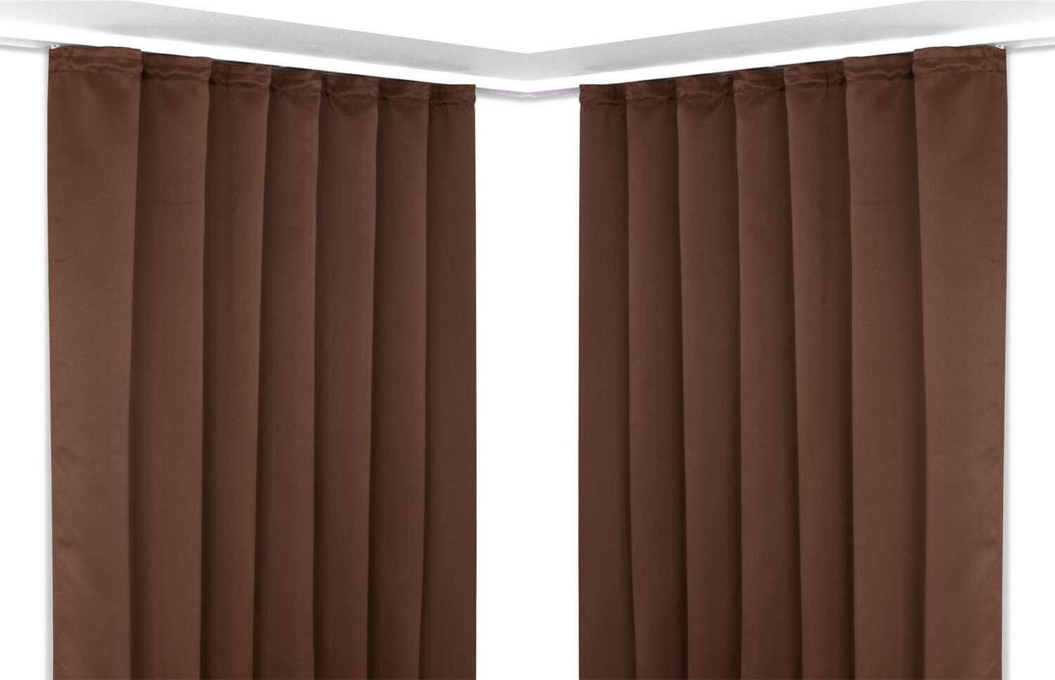 Beautex Verdunkelungsvorhang 2er Set Verdunkelungsgardine mit U-Band, Blackout Vorhang abdunkelnd, Kräuselband (2 St), verdunkelnd Bild 1
