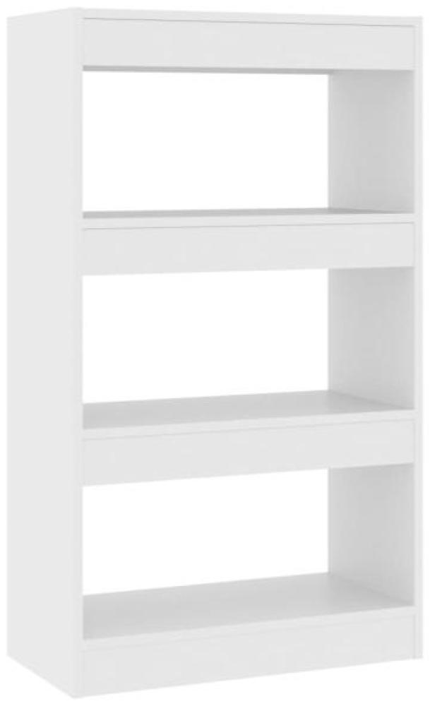 vidaXL Bücherregal/Raumteiler Weiß 60x30x103 cm Holzwerkstoff 811655 Bild 1