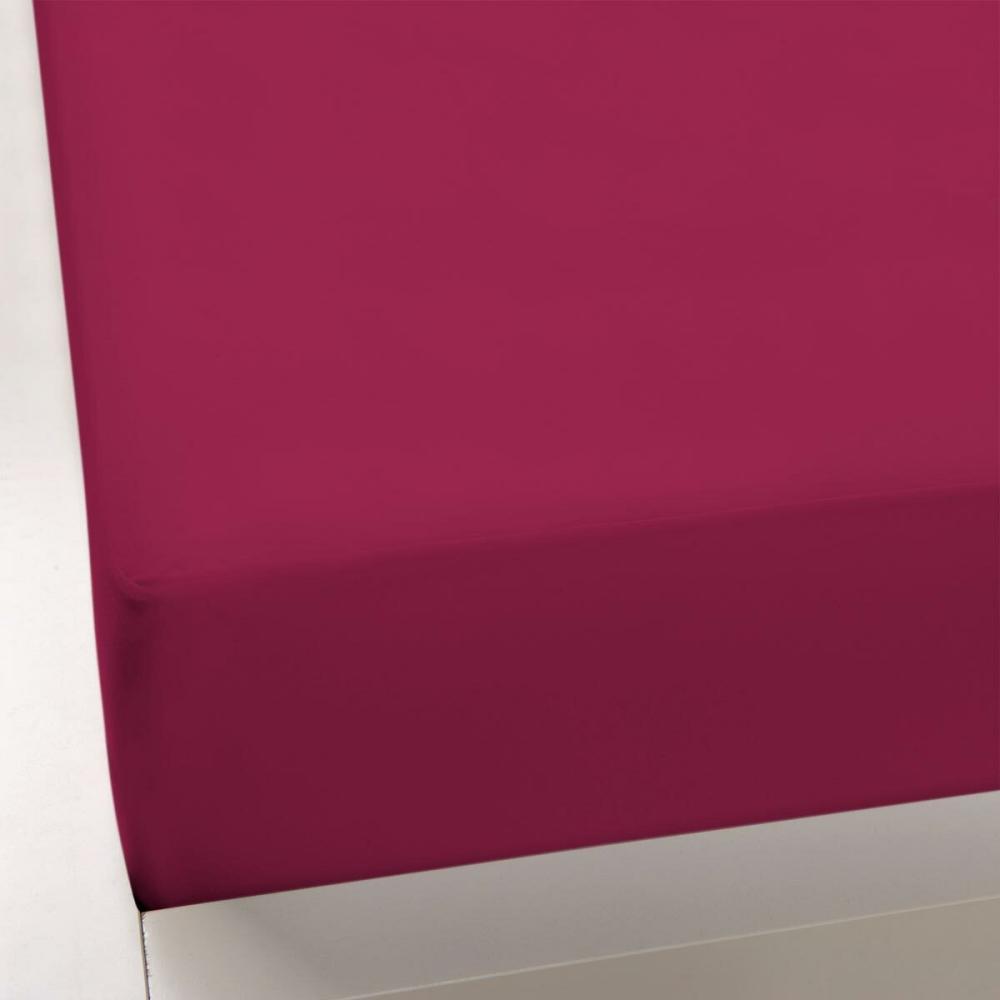 Formesse Jersey Spannbetttuch Bella Gracia | 120x200 - 130x220 cm | bordeaux Bild 1