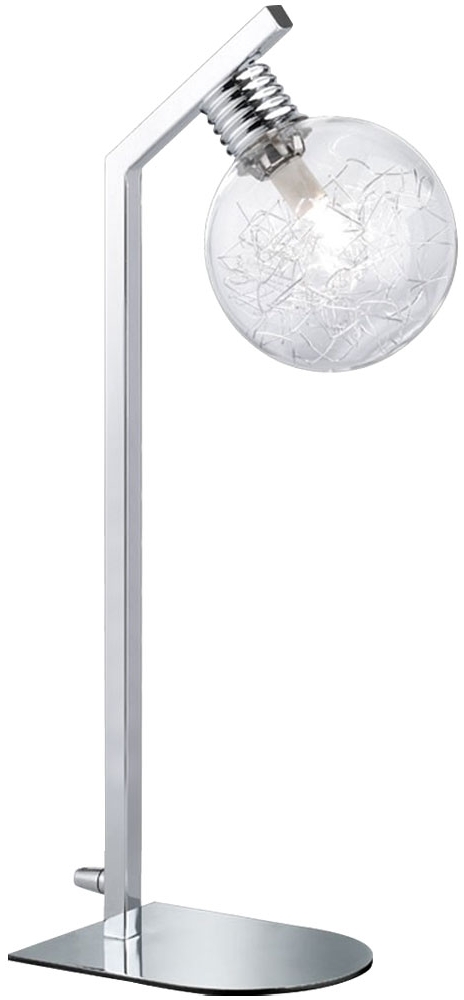 Elegante Tischleuchte aus Chrom und Glas WOFO Fero Bild 1