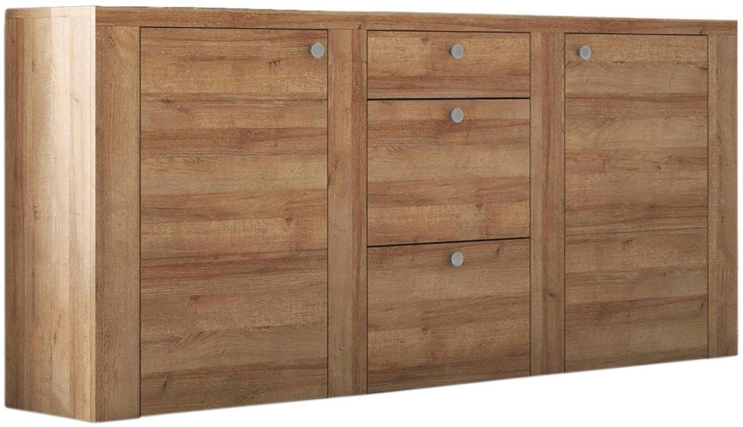 Kommode Larona Sideboard 176x37x85cm eiche riviera Bild 1