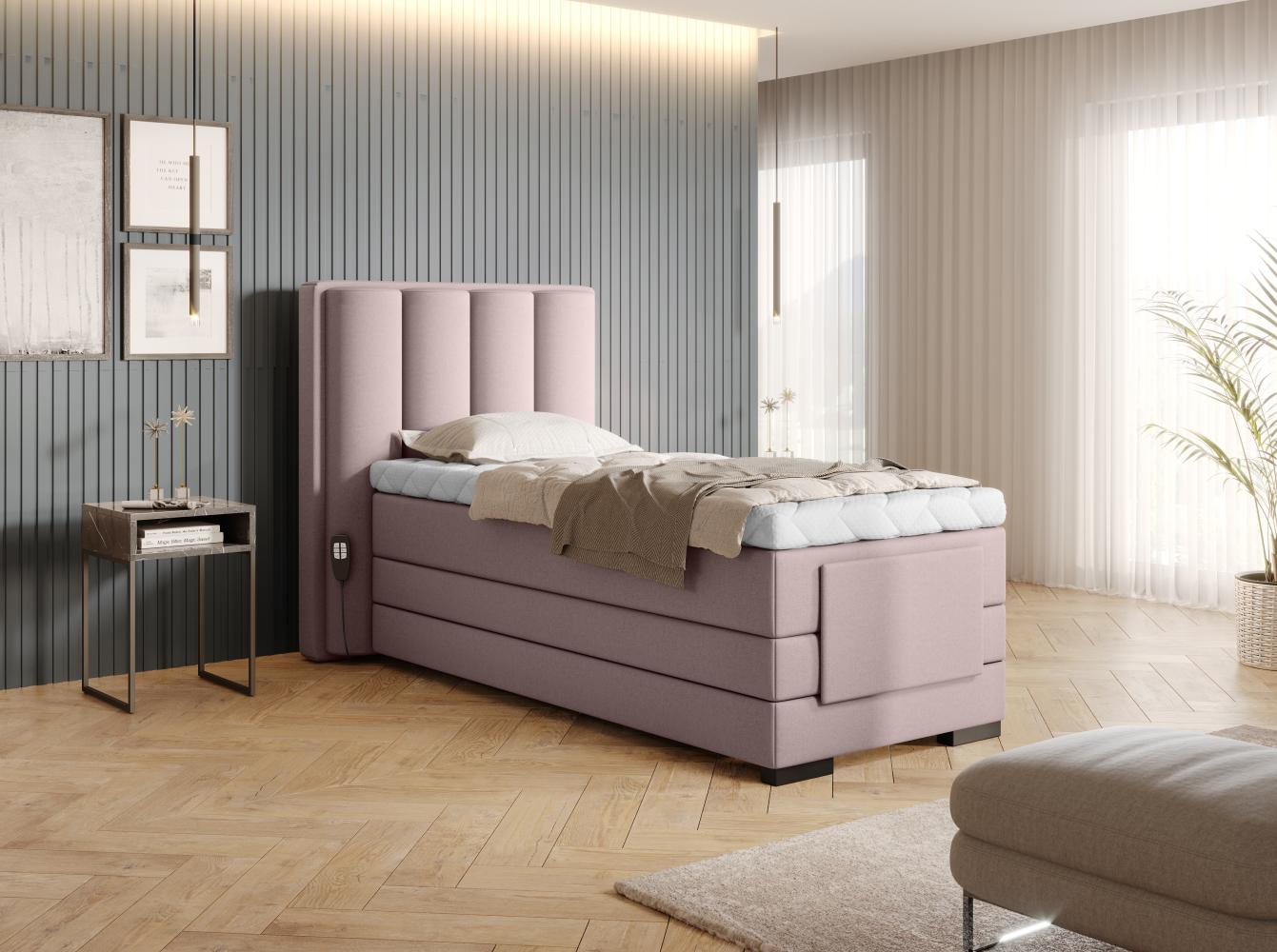 Veros 90x200, Boxspring Bett, Rosa Bild 1