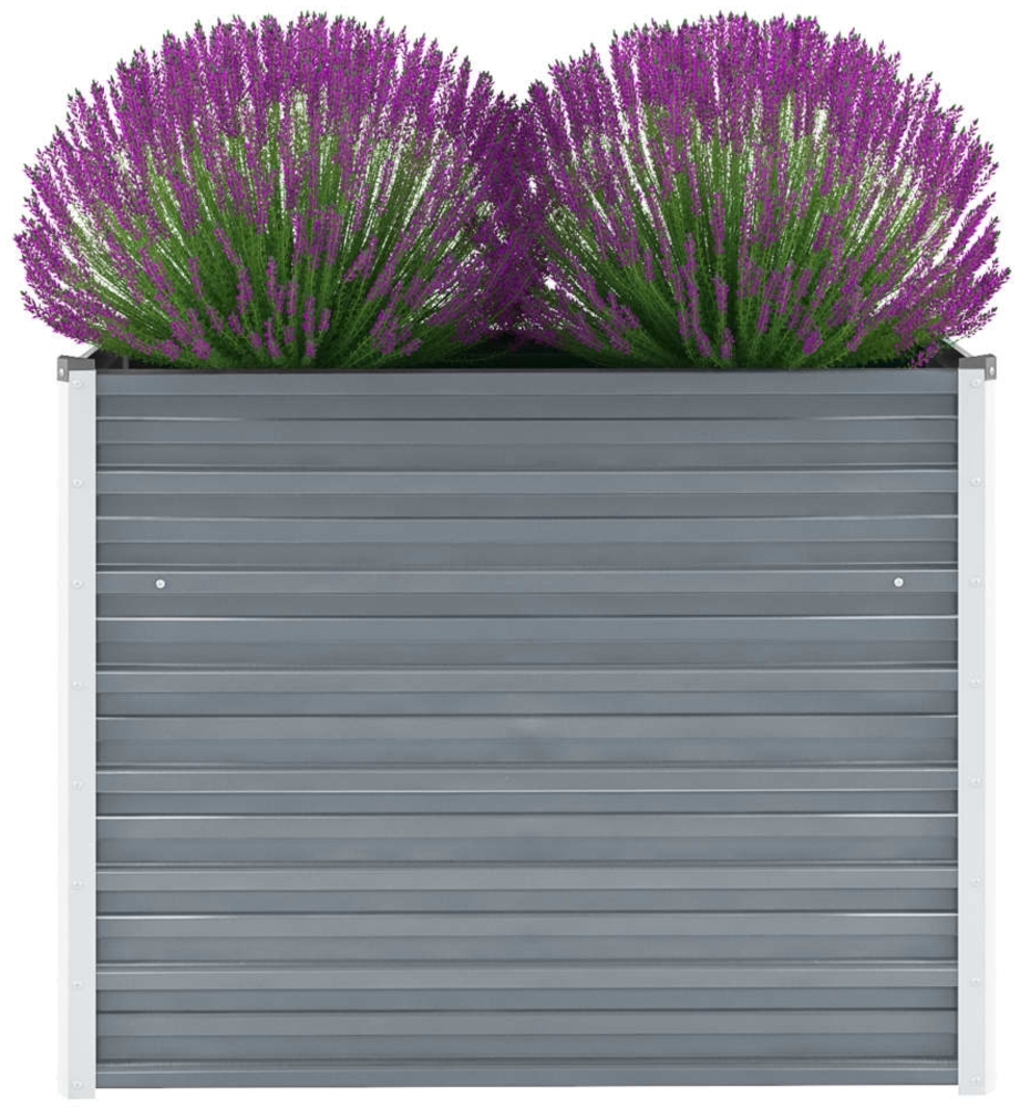 vidaXL Garten-Hochbeet Verzinkter Stahl 100x40x77 cm Grau 44852 Bild 1