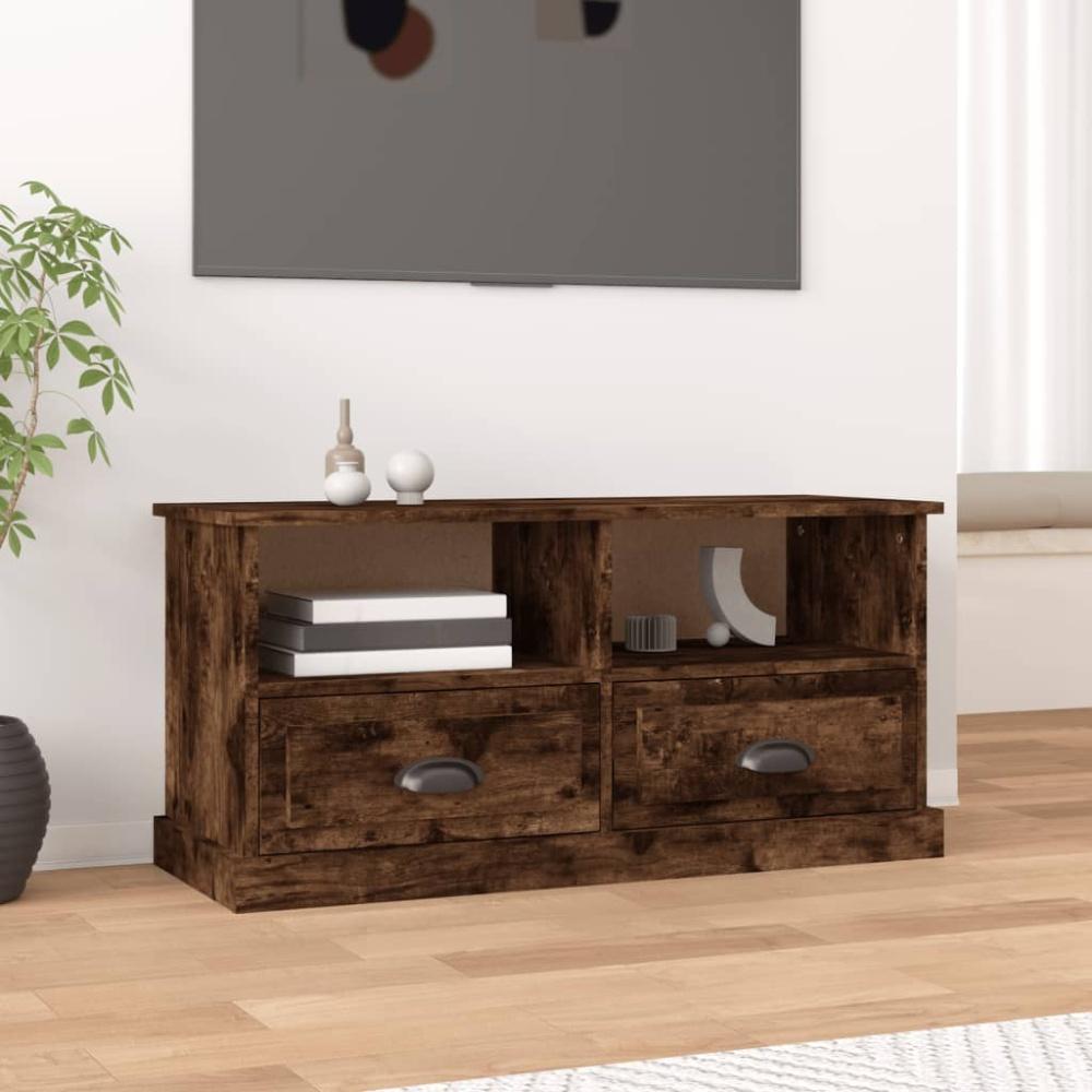 vidaXL TV-Schrank Räuchereiche 93x35,5x45 cm Holzwerkstoff 816469 Bild 1