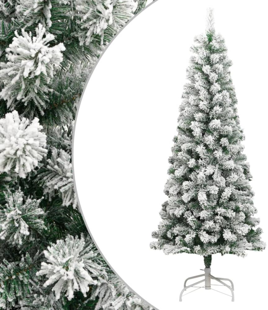 vidaXL Künstlicher Weihnachtsbaum Klappbar Beschneit 210 cm 358382 Bild 1