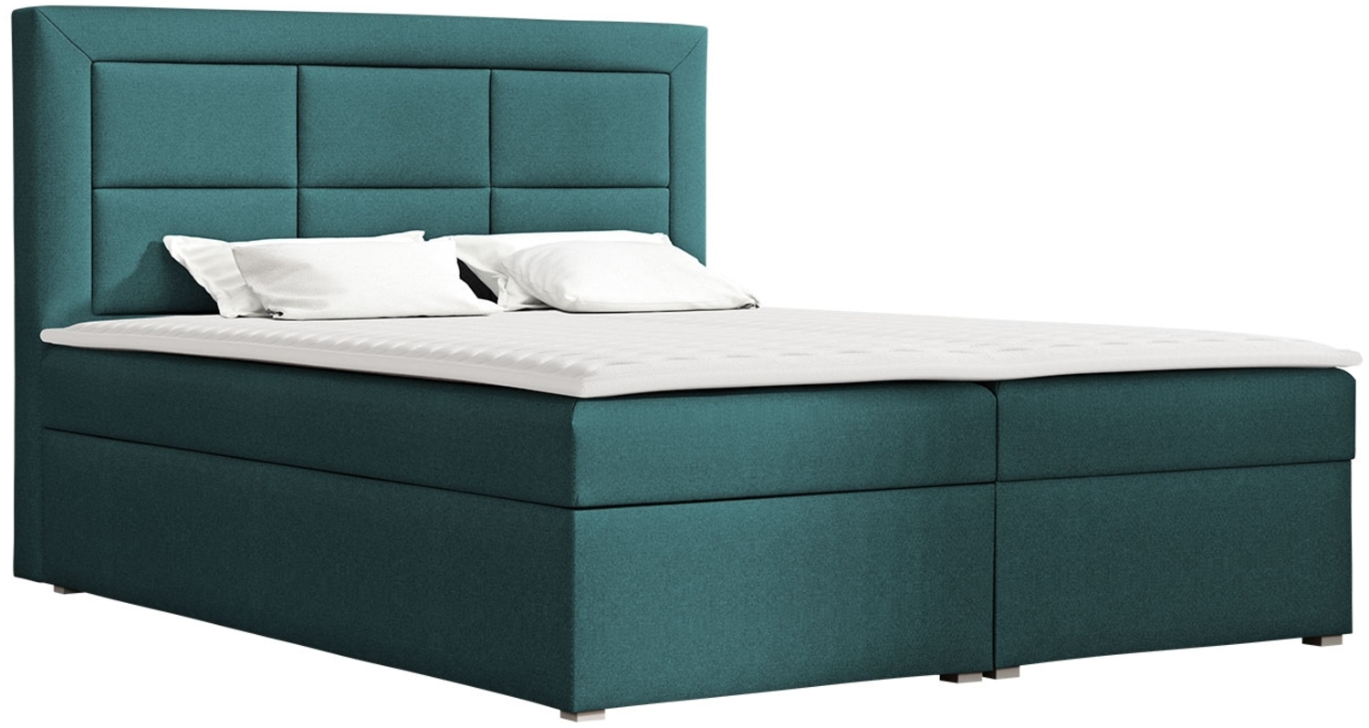 Boxspringbett Classic Box, Grün, 140x200 cm Bild 1