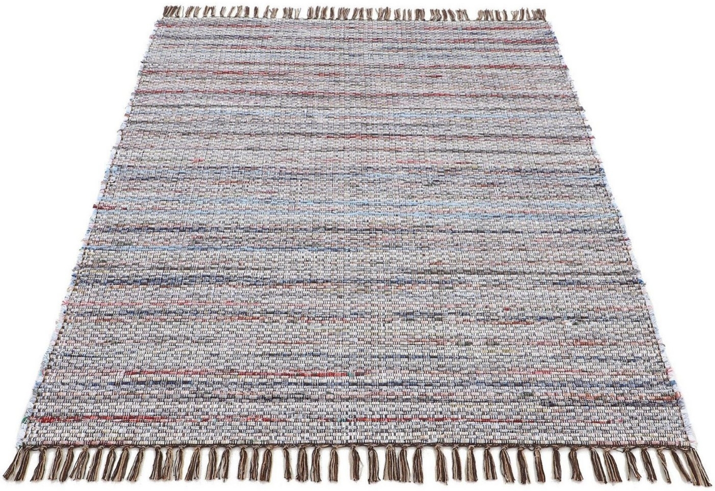 carpetfine Teppich Kelim Chindi, Wendeteppich, rechteckig, Höhe: 6 mm, handgewebt, Fleckerlteppich mit Fransen, auch vielen in Läufergrößen Bild 1