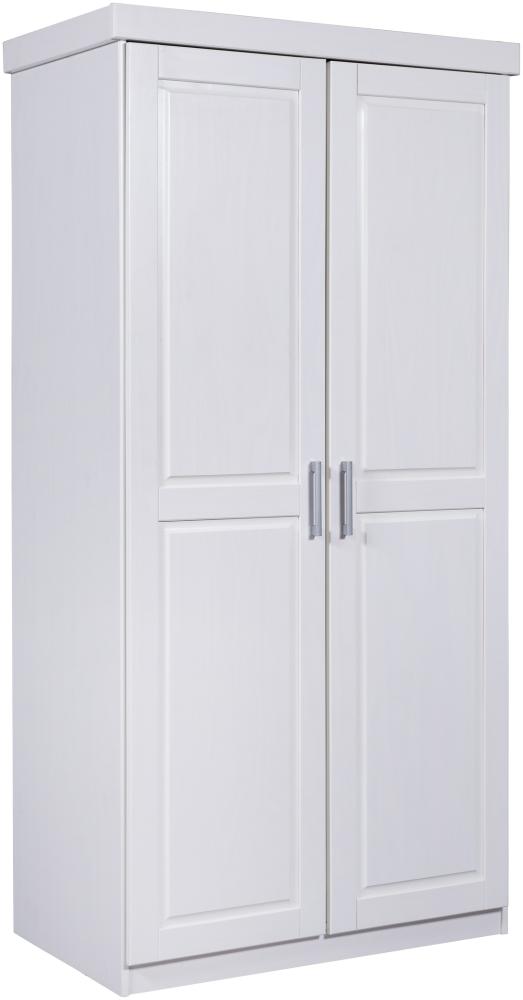 Kleiderschrank >Hakon< (BxHxT 95 x 190 x 55 cm) in Weiss - 95x190x55 (BxHxT) Bild 1