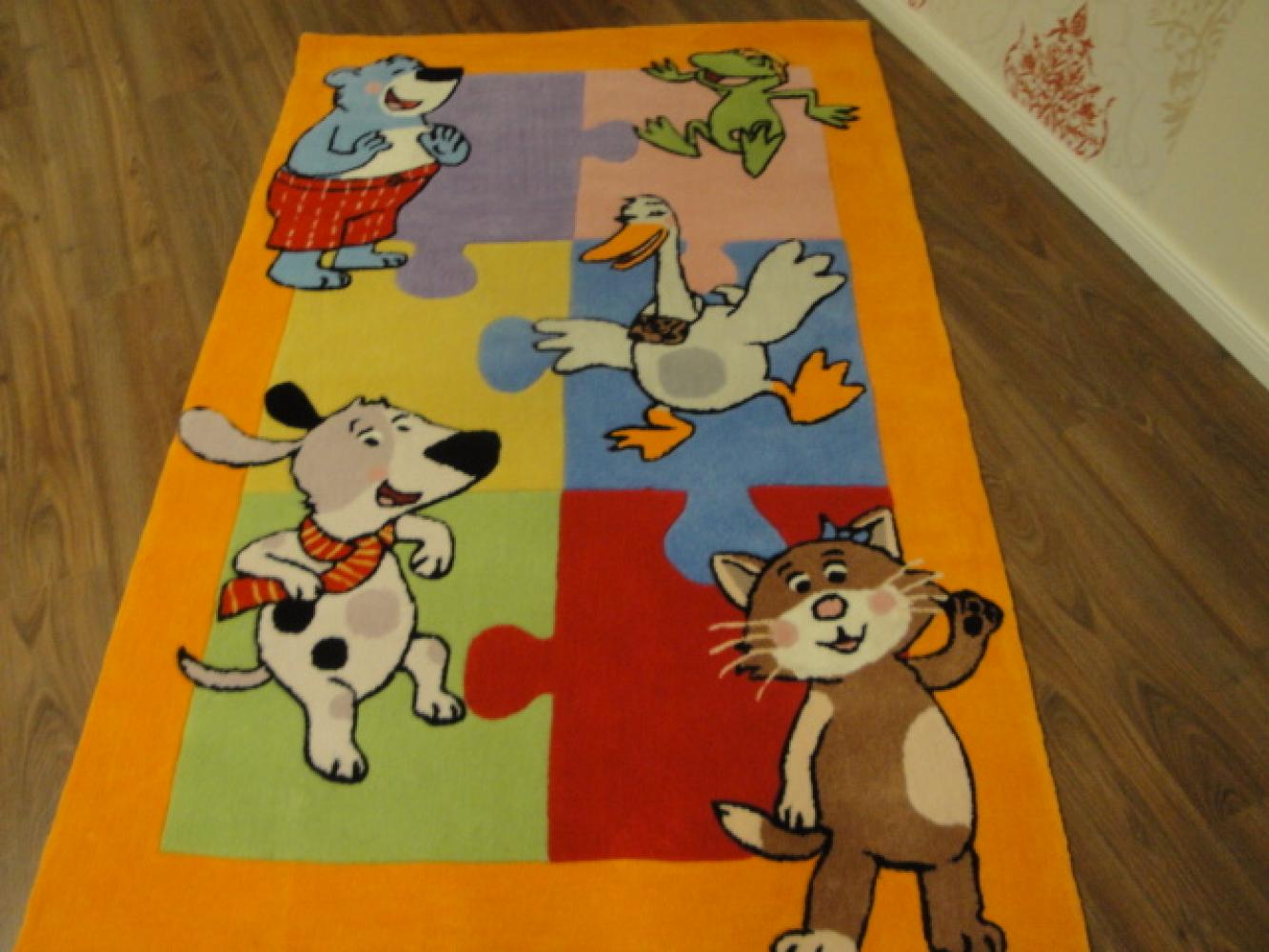 Kinderteppich- Gustav und seine freunde 200 x 150 cm, als Puzzle-Teppich Bild 1