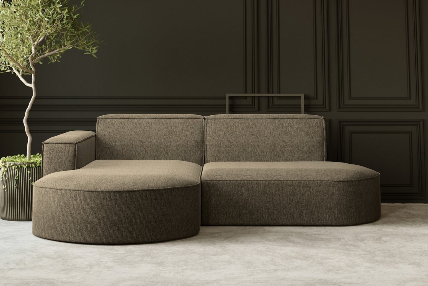 Kaiser Möbel Ecksofa Designer MODENA STUDIO L stoff Poso und Neve Bild 1