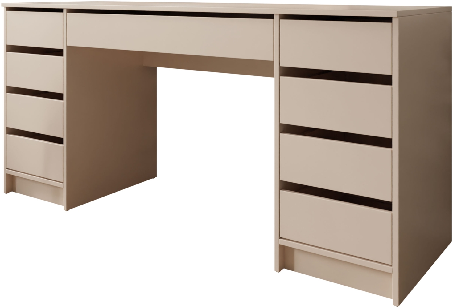 Schreibtisch Ada Bis mit 9 Schubladen (Farbe: Sandbeige) Bild 1