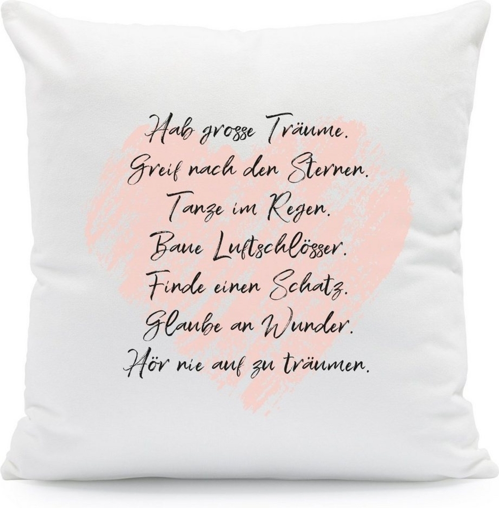 GRAVURZEILE Zierkissen Kissen mit Spruch - Traumsprüche - Geschenk für Kinder -, starke Farben ohne verblassen, Maschinenwäsche geeignet - ohne Füllung Bild 1