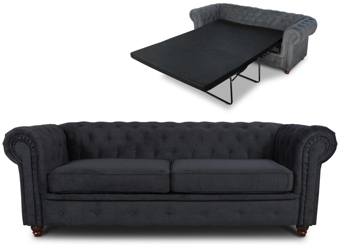 Sofnet Schlafsofa Asti 3 Bis, mit Schlaffunktion, Chesterfield Sofa 3-er, Sofagarnitur, Bettsofa Bild 1