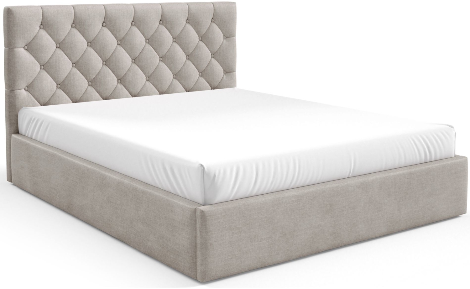 Selsey 'Aurevia' Polsterbett 160x200 mit Bettkasten und Samtbezug, beige Bild 1