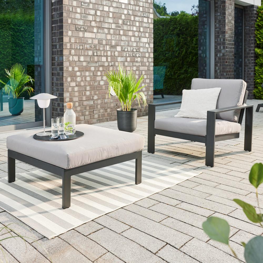 HOME DELUXE Gartenlounge Aluminium RIO S - Anthrazit Bild 1