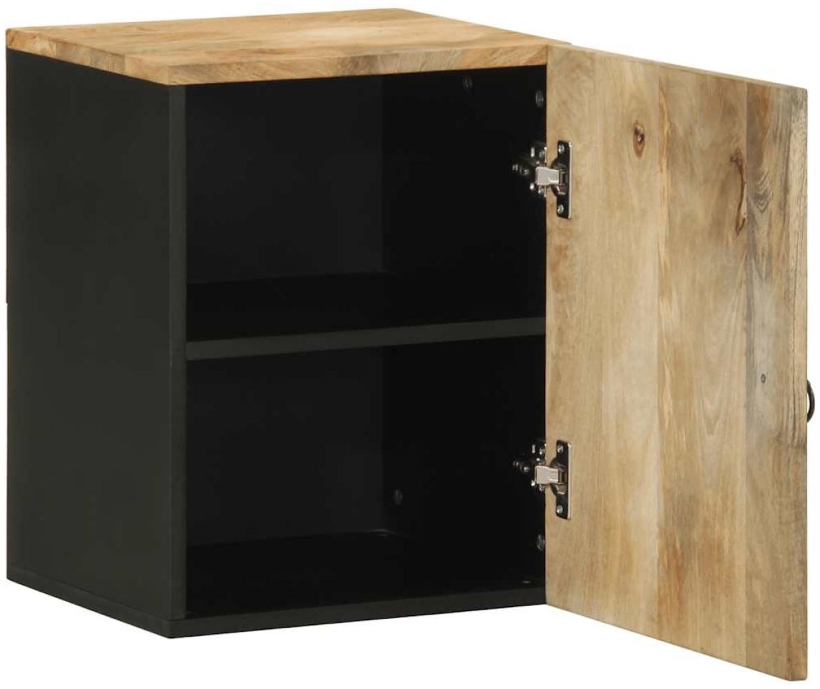 vidaXL Bad-Hängeschrank Schwarz 38x33,5x48 cm Massivholz Mango 4018648 Bild 1