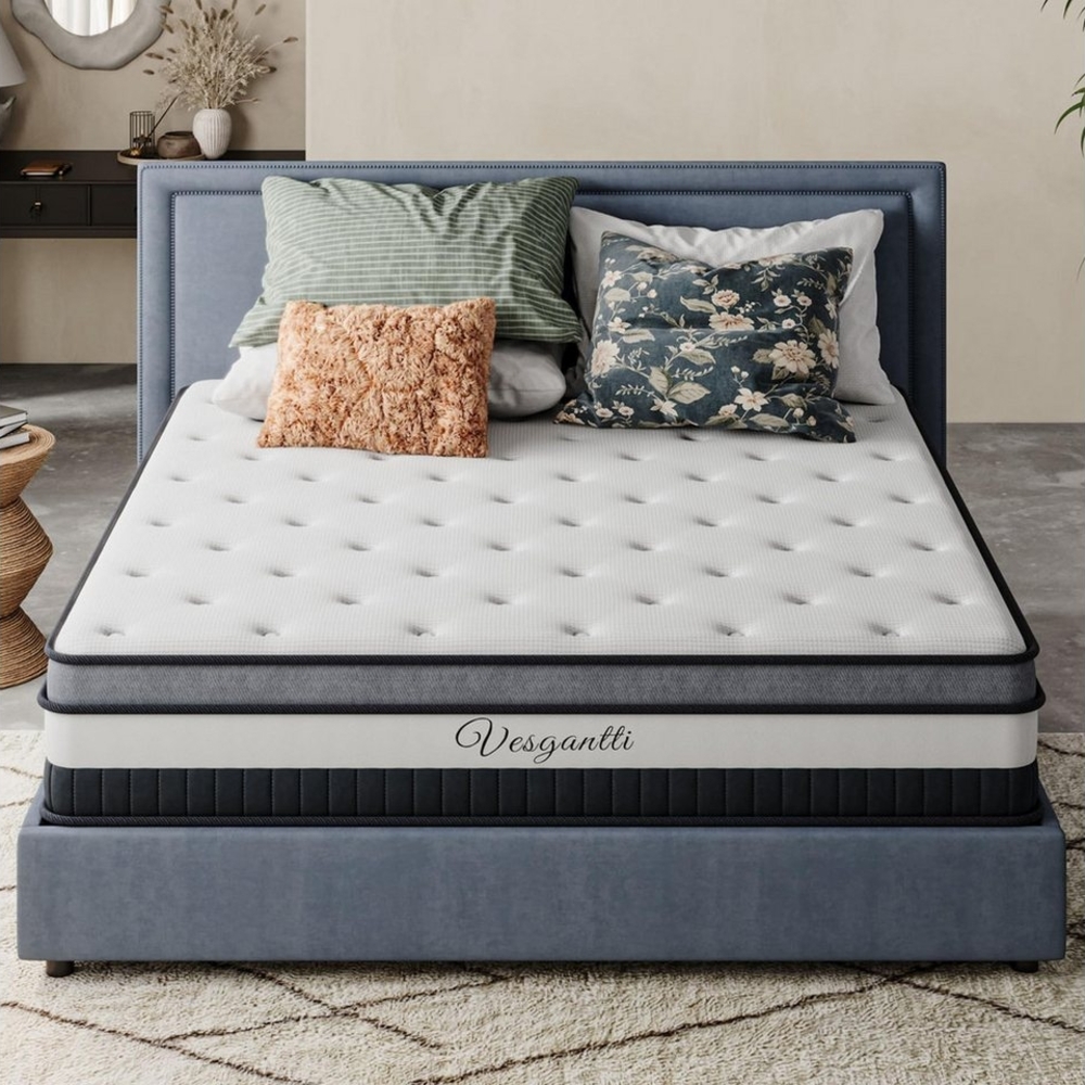 Taschenfederkernmatratze Federkernmatratze 26cm hoch H3 Hybirdmatratze BT2, Vesgantti, 7-Zonen Federkernsystem, mit 4 Tragegriffe, ÖkoTex Zertifiziert Bild 1