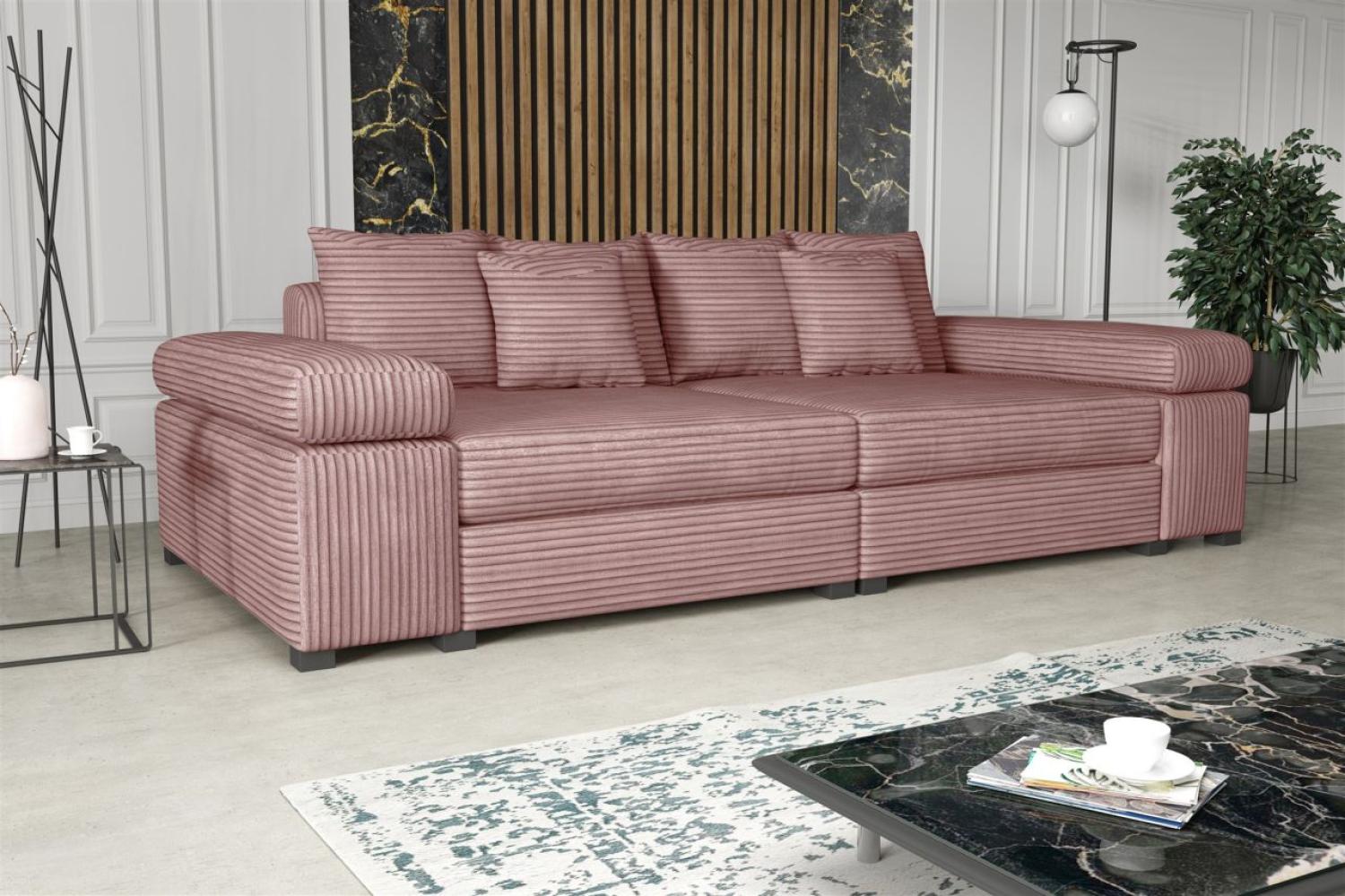 Big Sofa Couchgarnitur Megasofa Riesensofa AREZZO Stoff Tilia Rose Bild 1