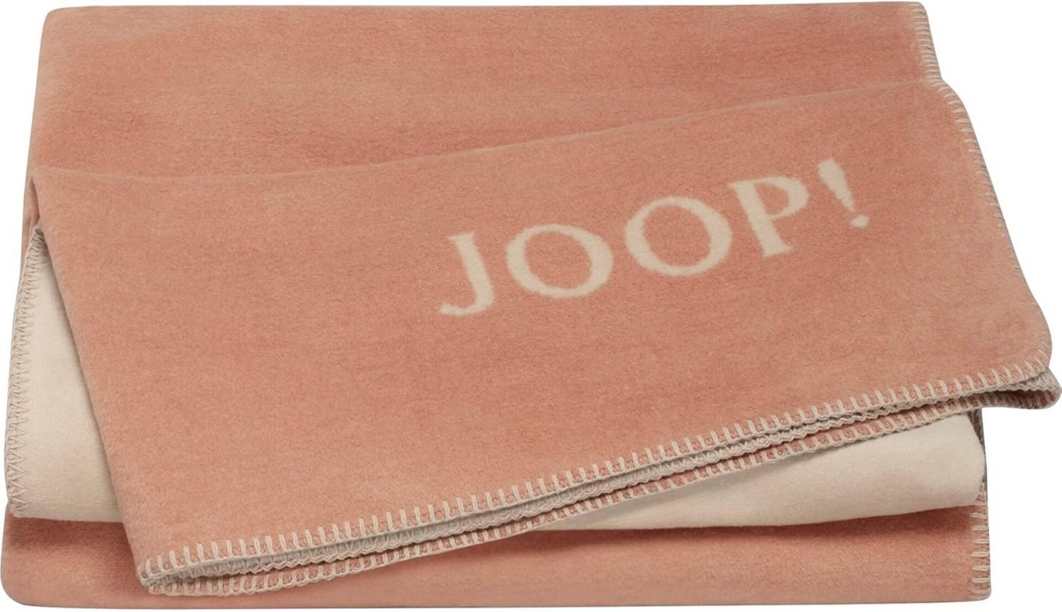 JOOP! 'Uni-Doubleface' Wohndecke, Baumwollmischgewebe, kupfer / sand, 150 x 200 cm Bild 1