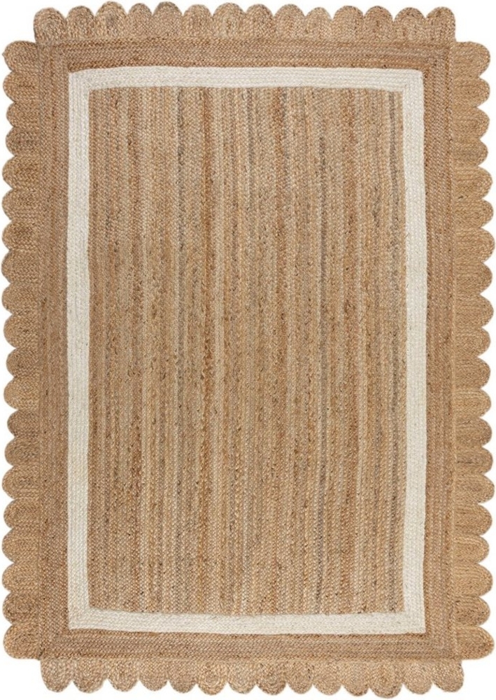 FLAIR RUGS Teppich Grace, rechteckig, Höhe: 7 mm, aus 100% Jute, fußbodenheizungsgeeignet, mit Bordüre Bild 1