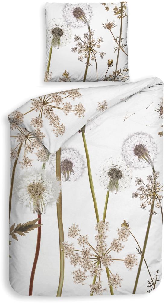 Heckett & Lane Mako-Satin Eco Bettwäsche 155x220 Ramon multi Pusteblume naturell Bild 1