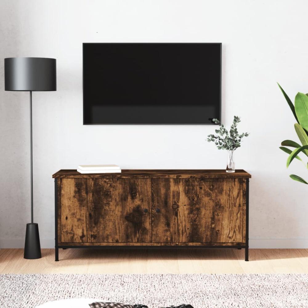 vidaXL TV-Schrank mit Türen Räuchereiche 102x35x45 cm Holzwerkstoff 826292 Bild 1