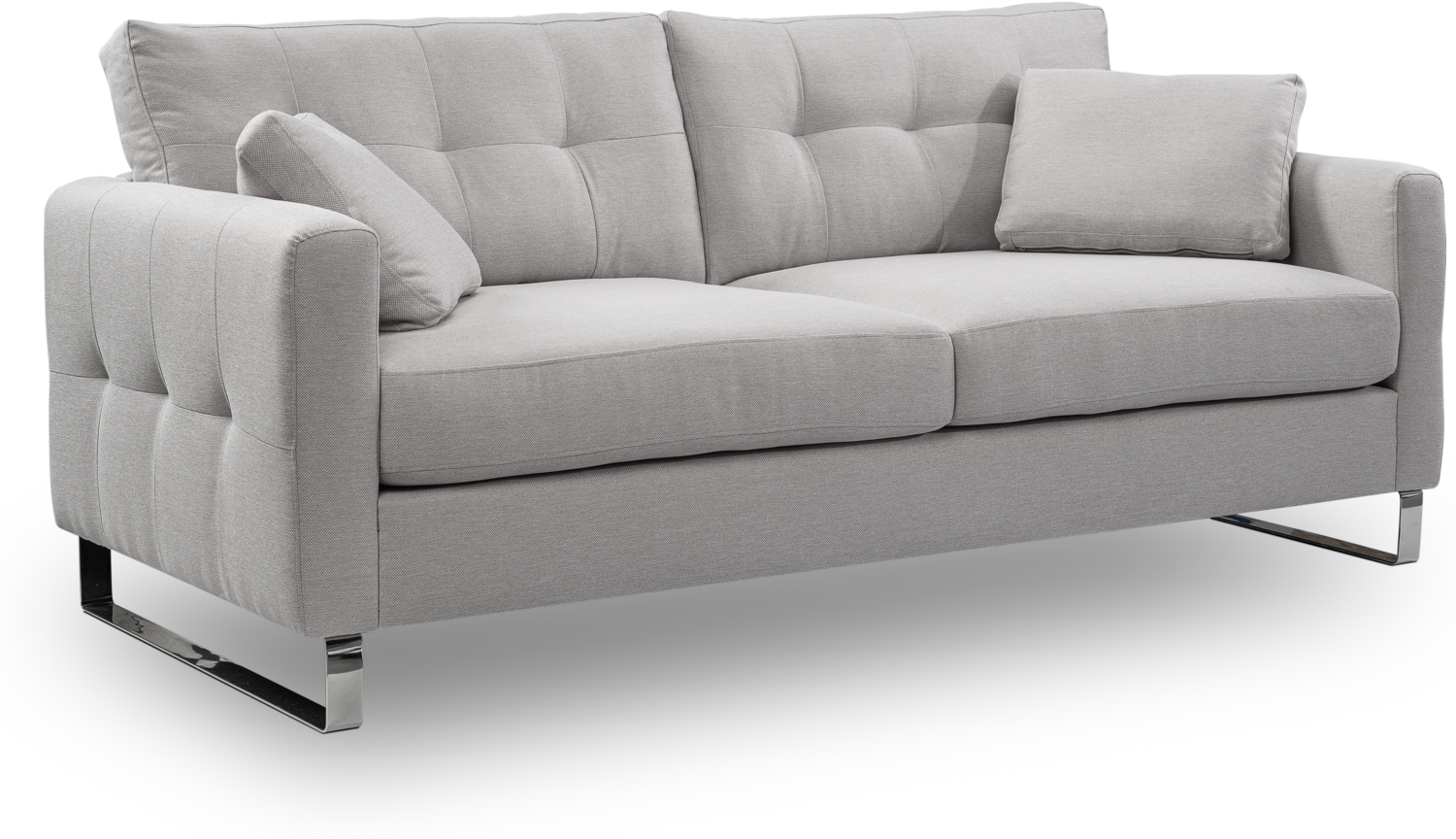 Sofa (B/H/T: 203x92x94 cm) in hellgrau Bild 1