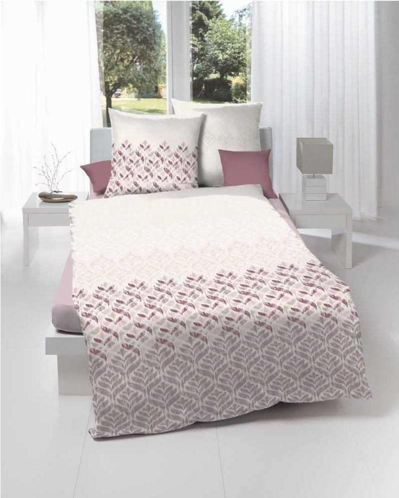 Kaeppel Mako Satin Bettwäsche Blumen Allure 135x200 cm Mauve Bild 1