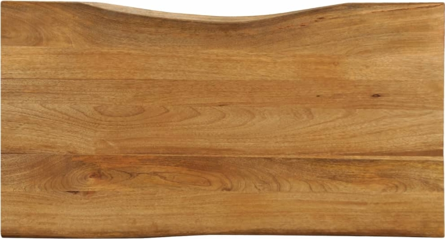 vidaXL Tischplatte mit Baumkante 110 x 60 x 2,5 cm Massivholz Mango 370767 Bild 1