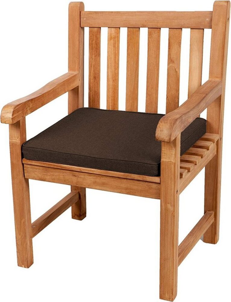 Gutekissen® Sitzkissen für Bank, Gartenschaukeln, Sitz, glatt. FK5 (40x40x5, Braun) Bild 1