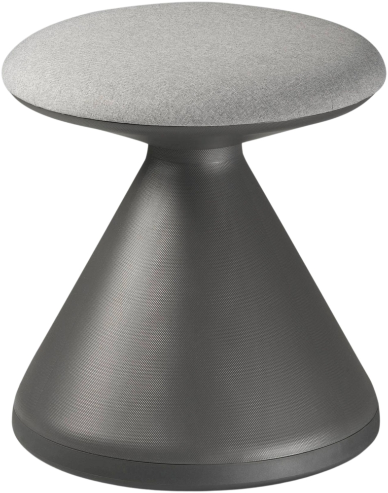 Bisley Fungus Hocker ergonomisch gepolstert in grau, Sitzhocker rund für Büro, Lounge & Empfang - Bürohocker mit Sitz drehbar, Schreibtischhocker, Drehhocker, FUNGUS-RC8501 Bild 1