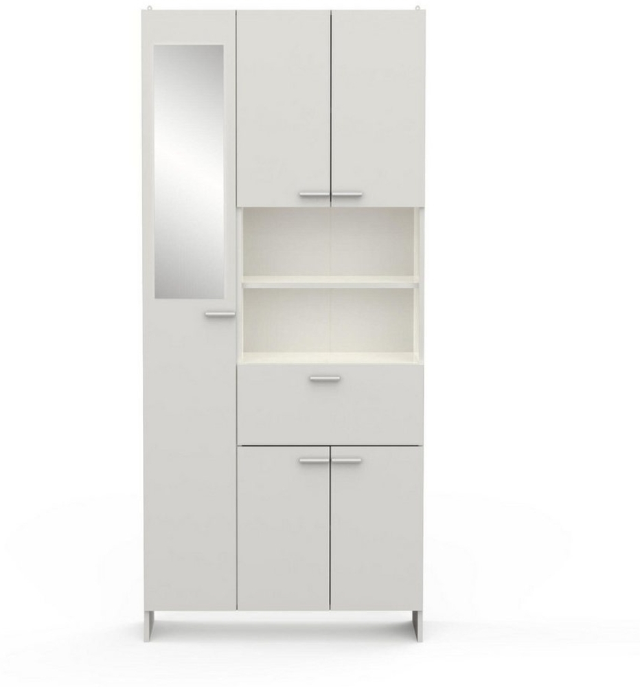 habeig Badezimmerspiegelschrank Badschrank weiß Hochschrank Spiegel Coral weiß Kommode als Serie erhältlich Bild 1