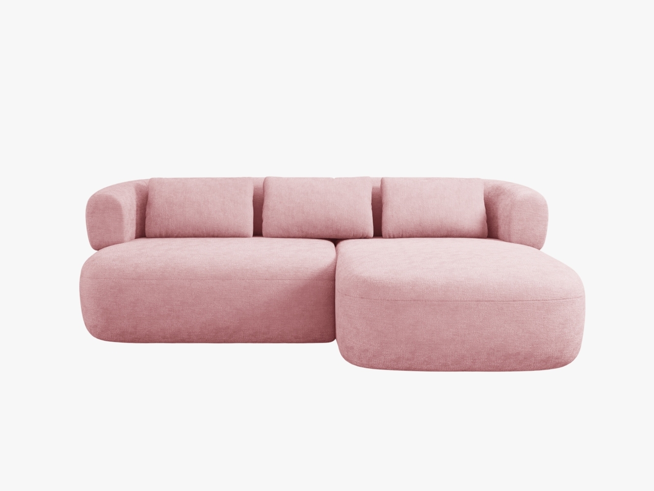 Micadoni 5-Sitzer Ecksofa Jenny Kleine Version Rechts Chenille Perfect Harmony Rosa Bild 1