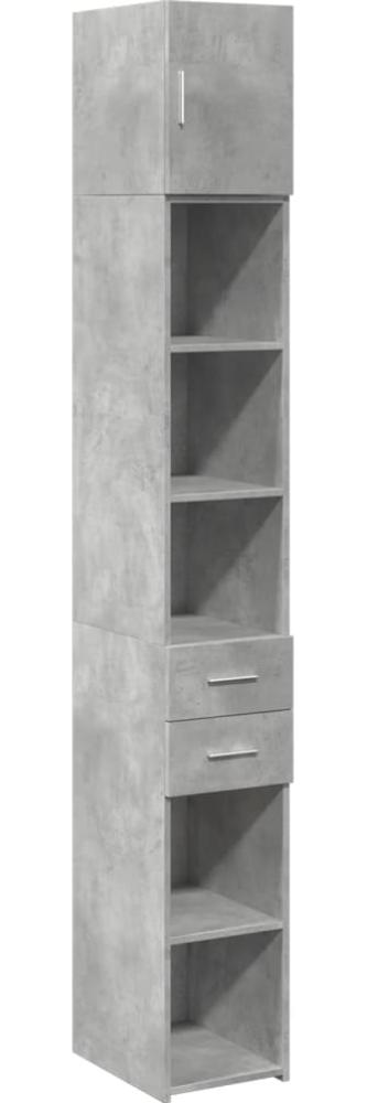 vidaXL Hochschrank Schmal Betongrau 30x42,5x225 cm Holzwerkstoff 3281269 Bild 1
