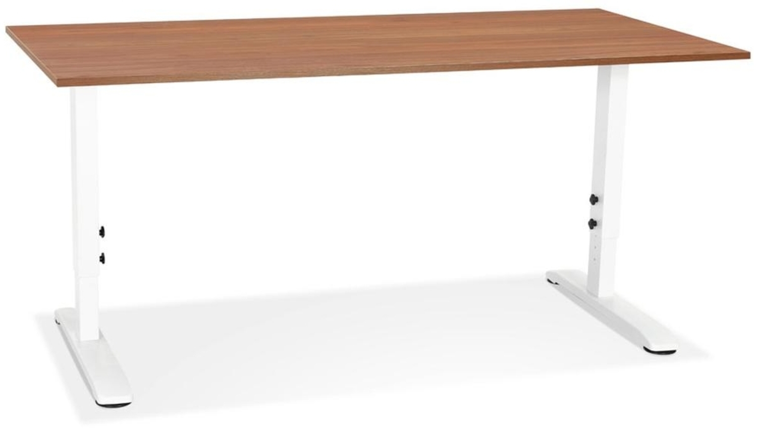 Kadima Design Bürotisch höhenverstellbar | 160x80 cm | Holz Ergonomisch Modern | Arbeitstisch Braun-Weiß Bild 1