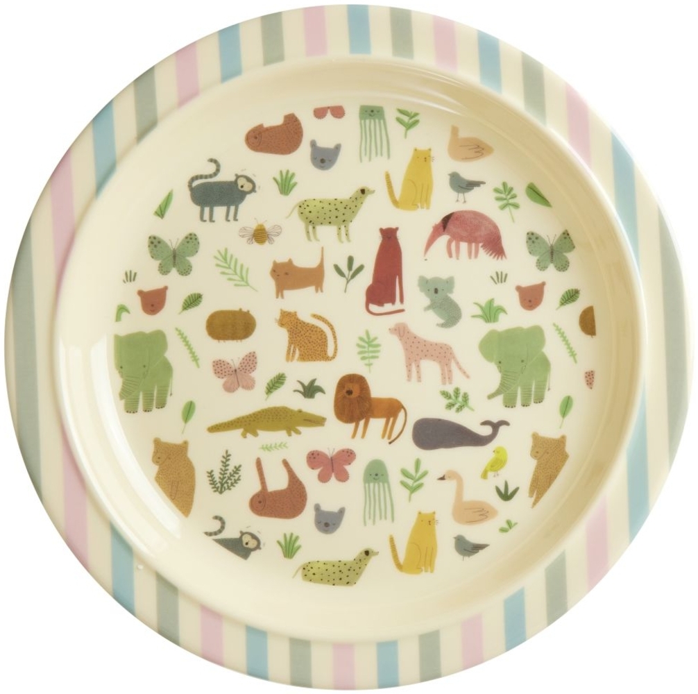 Rice Sweet Jungle Print Melamin Kinder-Teller Bild 1