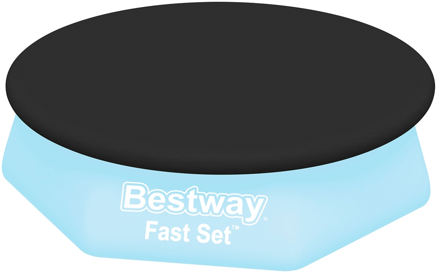 PVC-Abdeckplane Ø 240 cm, schwarz, rund Bild 1