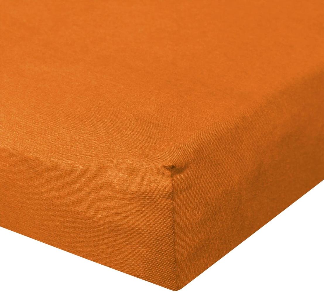 BettwarenShop Jersey Spannbetttuch Ultra-Stretch|90x200 - 100x220 cm| mango Bild 1