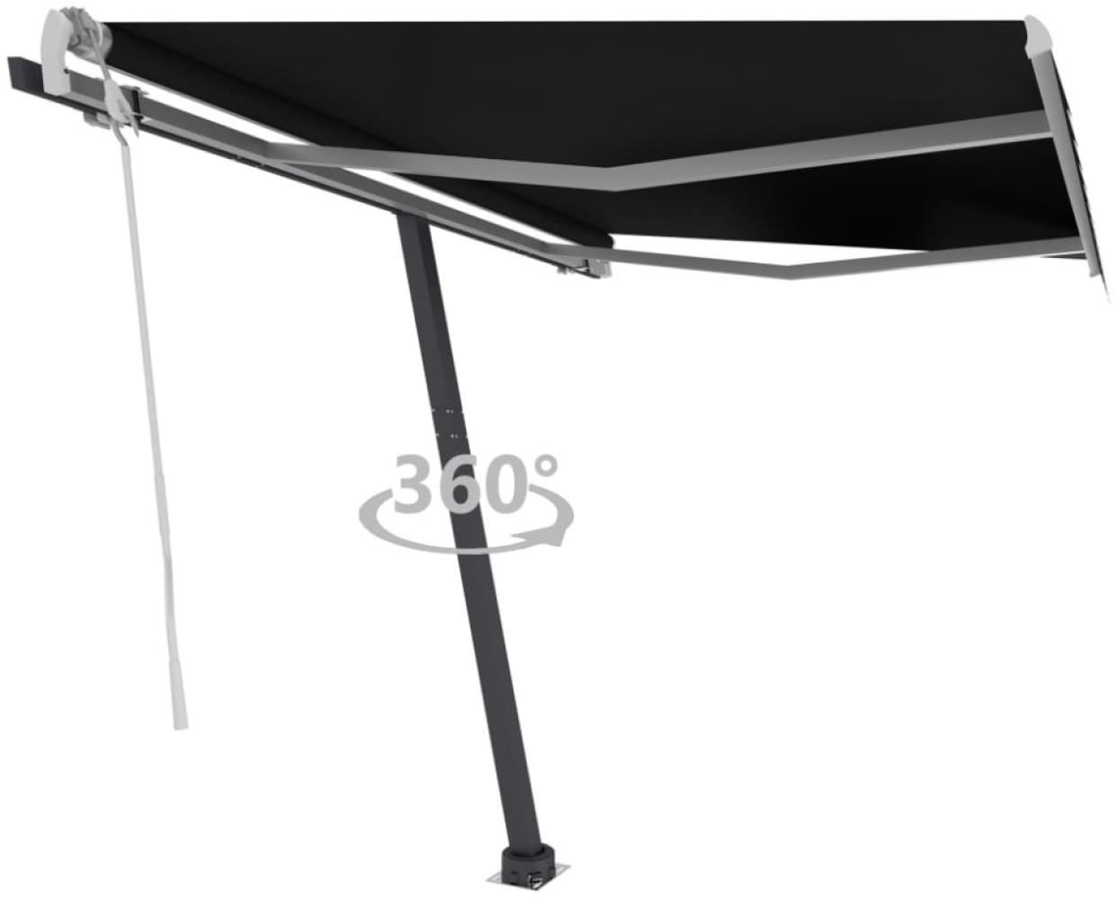 vidaXL Standmarkise Manuell Einziehbar 350x250 cm Anthrazit 3069719 Bild 1