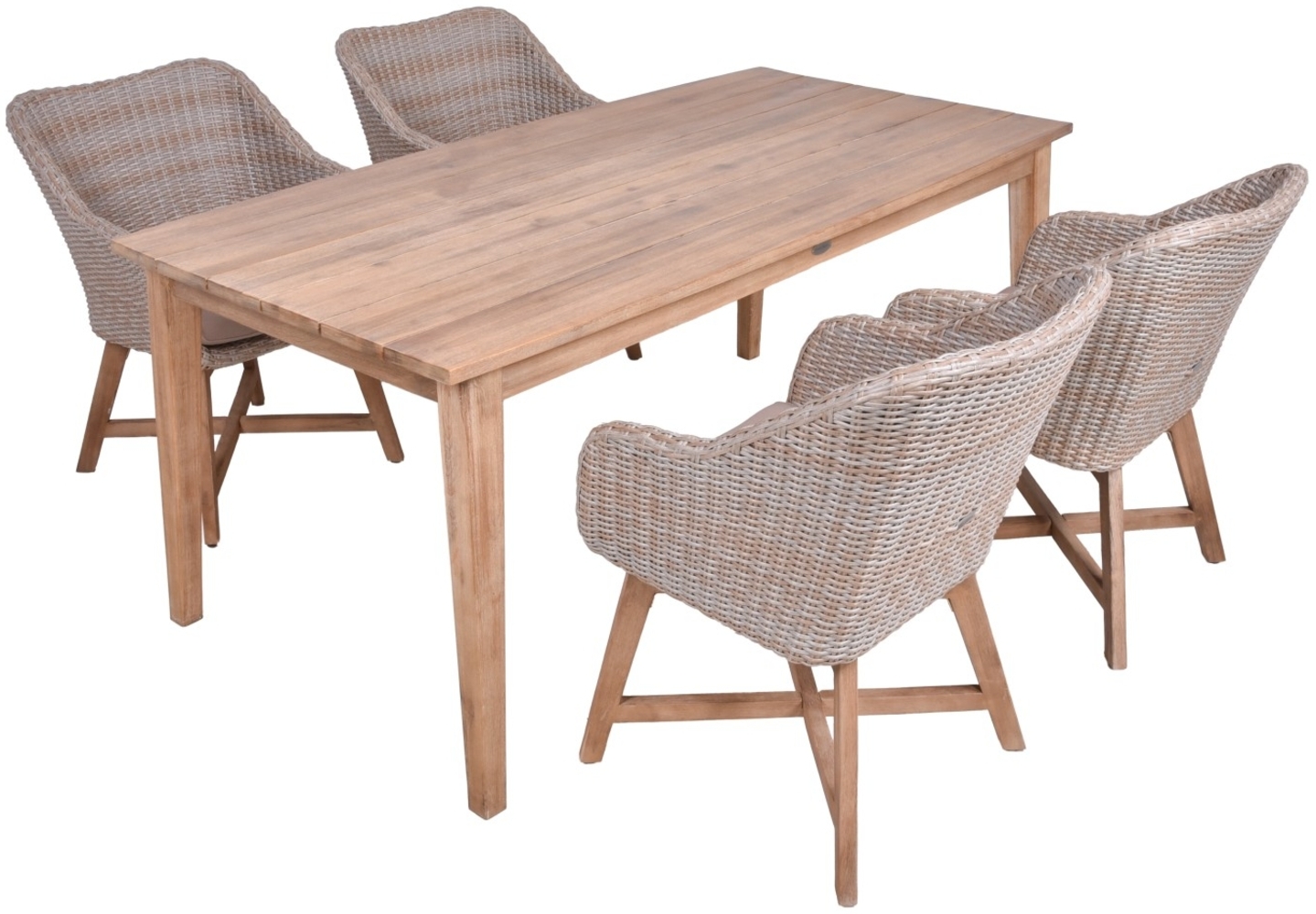 Garden Pleasure Tischgruppe VISALIA/OAKLAND Set 5tlg. Gartenmöbel Sitzgruppe Bild 1