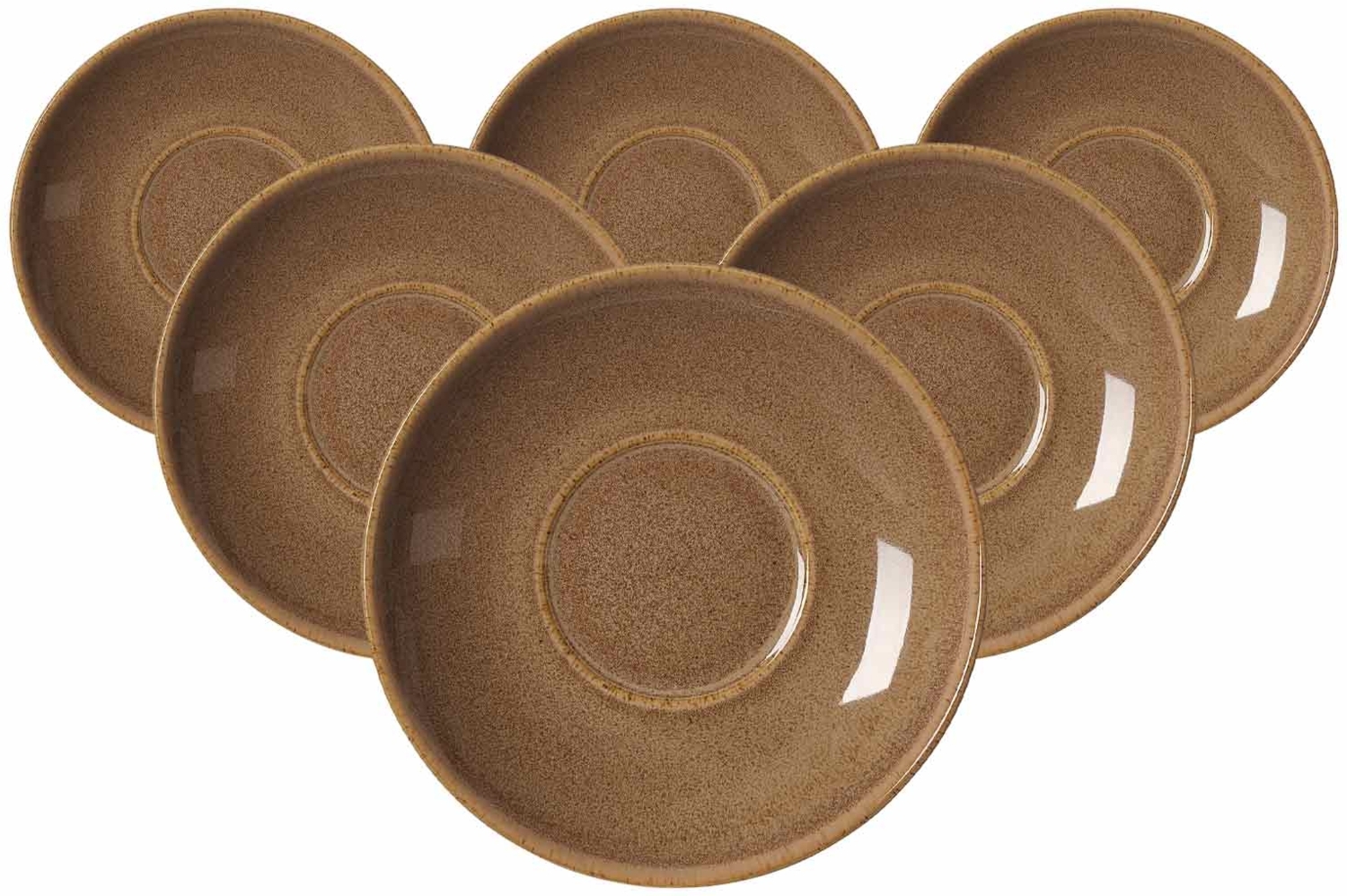 Ritzenhoff & Breker Sahara Kaffeeuntertasse ø 14,5 cm 6er Set - Hellbraun Bild 1