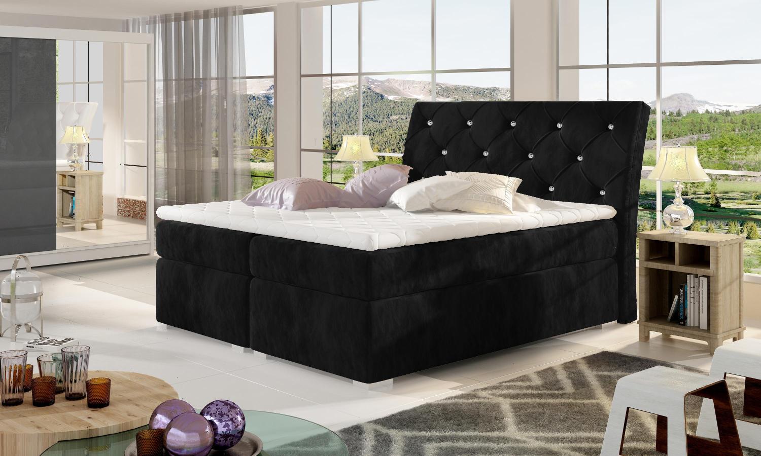 Wohnideebilder Balvin 140X200 Schwarz Boxspringbett Bln_02_1.4 Bild 1