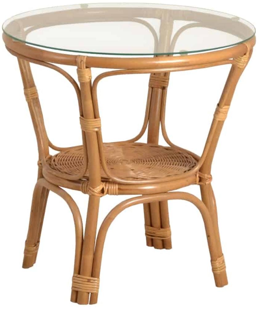 MiaMöbel Rattan Couchtisch 'Mina' honig Rattan Landhaus Bild 1