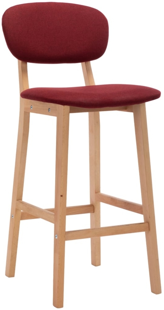 vidaXL Barhocker 2 Stk. Weinrot Stoff [289375] Bild 1