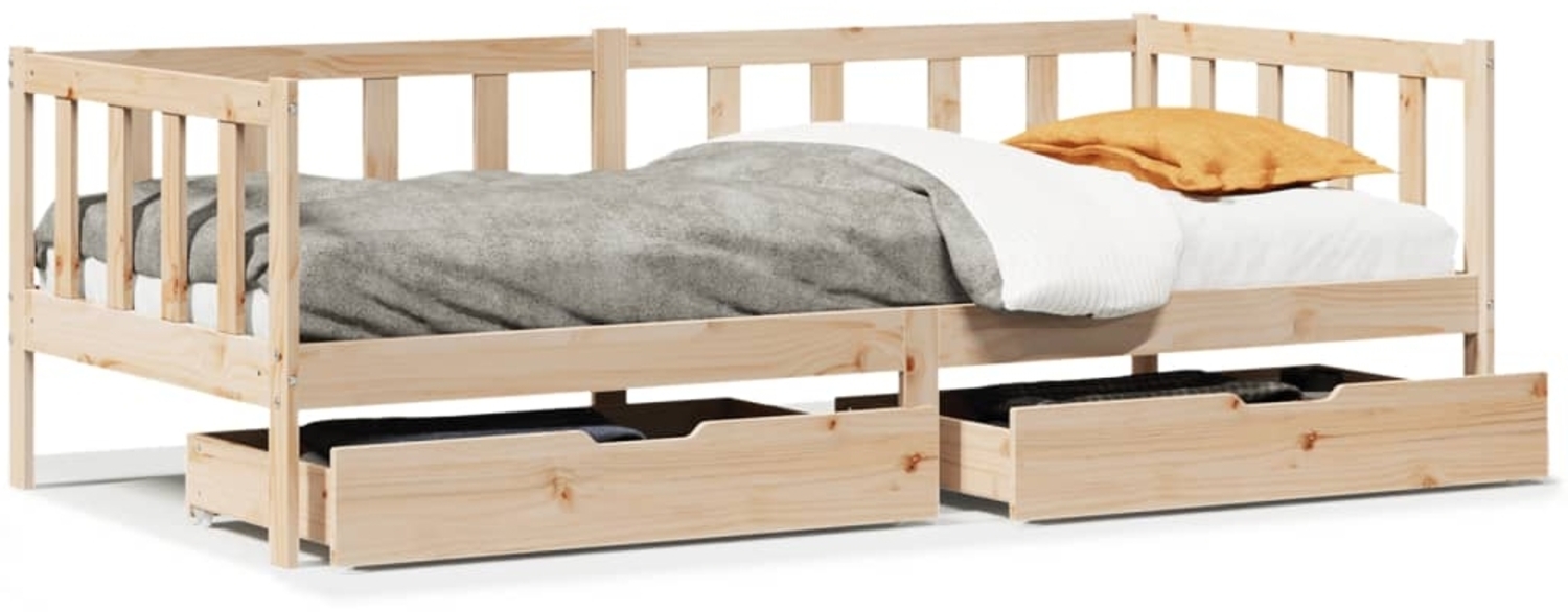 vidaXL Tagesbett mit Schubladen 80x200 cm Massivholz Kiefer 3302075 Bild 1
