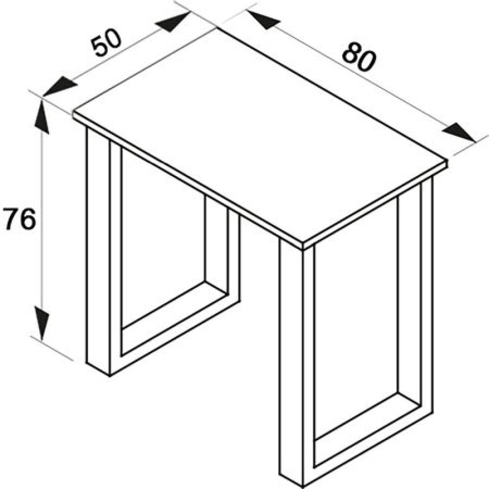 VCM Schreibtisch Lona 80x50 U-Fußgestell Weiß Bild 1