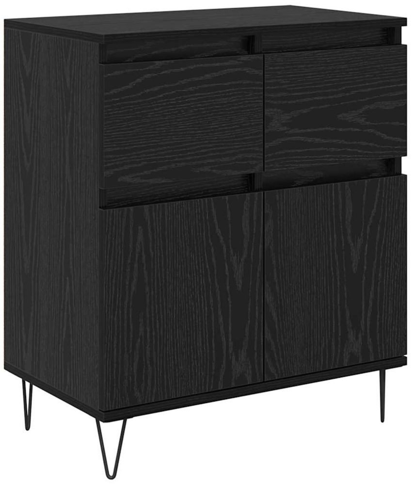 vidaXL Sideboard mit Schubladen Schwarz Eichen-Optik 60 x 35 x 70 cm 881734 Bild 1